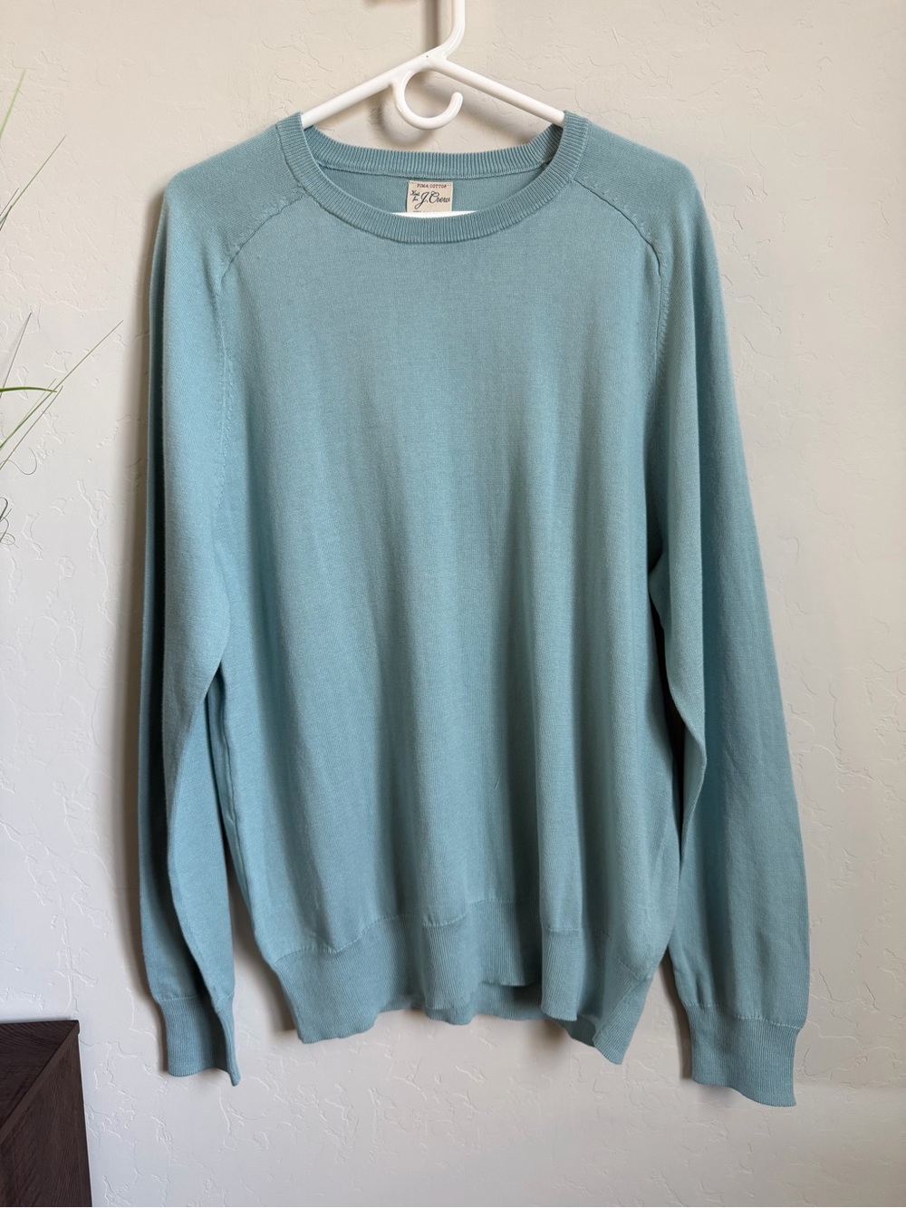 J.Crew Pima Cotton Crewneck Sweater Blue Size L NWT